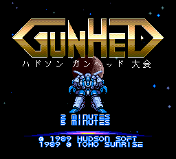 Gunhed - Hudson Gunhed Convention Title Screen